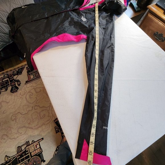 The North‎ Face Women's Hyvent Windbreaker Rain Jacket Hooded Black/Pink SP - Picture 6 of 12